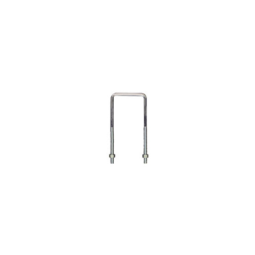 Square U-Bolt 3/8" X 3" W X 7" L Coarse Zinc-Plated Steel Zinc-Plated