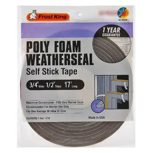 Frost King Poly Foam Tape - Charcoal L346