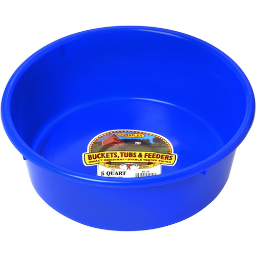 Feeder Pan DuraFlex 5 qt For Livestock Blue