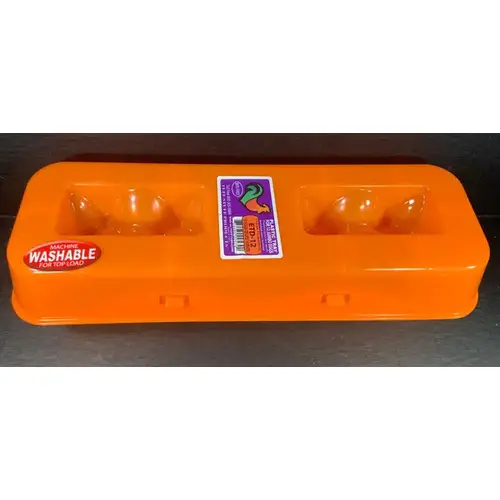 Tuff Stuff ETD12 Plastic Egg Tray - Large Eggs - 12 Count Clear Orange