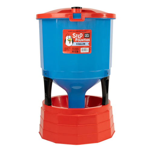 Happy Hen Treats 089-17034 Happy Hens Silo Fountain - 9 Gallons