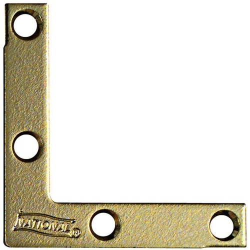 V117 2" x 3/8" Corner Brace Brass Finish - pack of 20