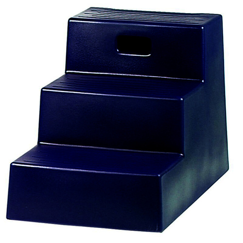 HORSEMENS PRIDE 009-03NAVY32"X21"X21" JOLLY PETS THREE-STEP MOUNTING STEP - NAVY