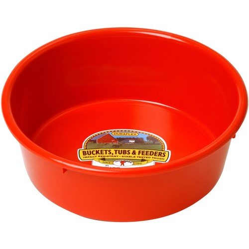 Pan/Tub 5 Quart Rubber-Polyethylene Red