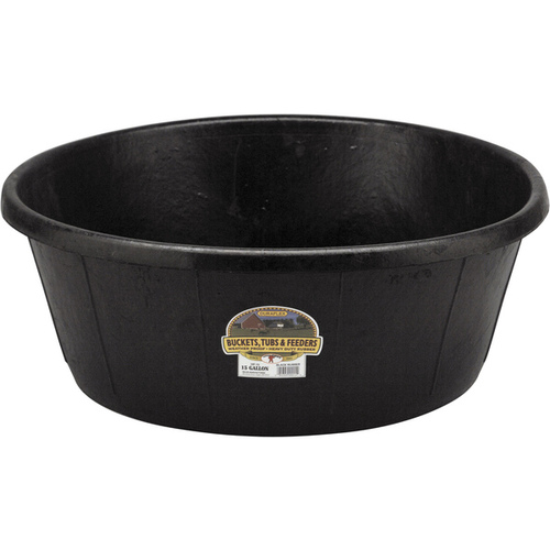 Feeder Pan 15 gal For Livestock Black