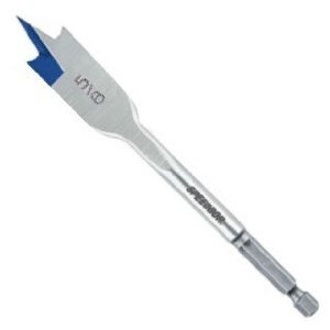 Irwin 87910 Spade Drill Bit, 5/8 in Dia, 4 in OAL, Flat Flute, 1/4 in Dia Shank, Hex Shank Bright