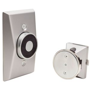 Low Profile Recessed Wall Mount Hold Open Magnet Aluminum Finish