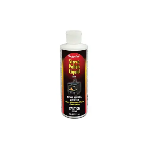 IMPERIAL KK0057 Stove Polish, Liquid, Opaque Black, Pleasant, 8 fl-oz Bottle