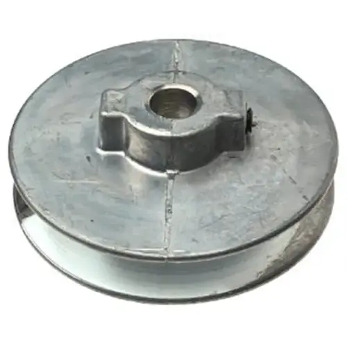 -1/2 V-Groove Pulley, 1/2 in Bore, 3-1/2 in OD, 3-1/4 in Dia Pitch, 1/2 in W x 11/32 in Thick Belt, Zinc