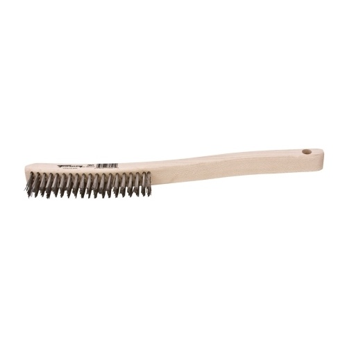 Scratch Brush, 0.014 in L Trim, Stainless Steel Bristle