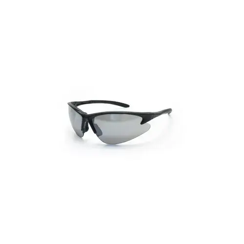 Lightweight Safety Glasses, Mirror Lens, Black Frame