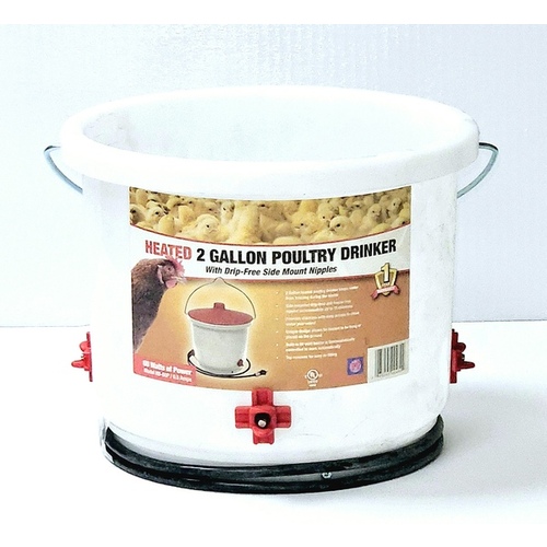 HEATED POULTRY DRINKER 2 GALLON FARM INNOVATORS