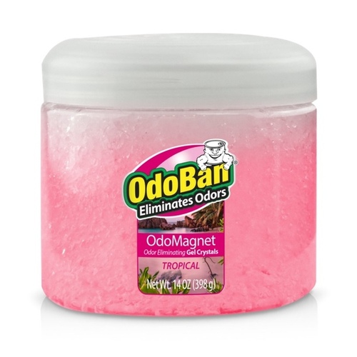 CLEAN CONTROL CORPORATION 9746TC61-14Z12D OdoBan OdoMagnet Gel Crystals - Tropical Breeze scent - 14oz.