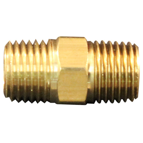 Hex Compressor Nipple, Brass, 1/4 In. MNPT, 2-Pk.