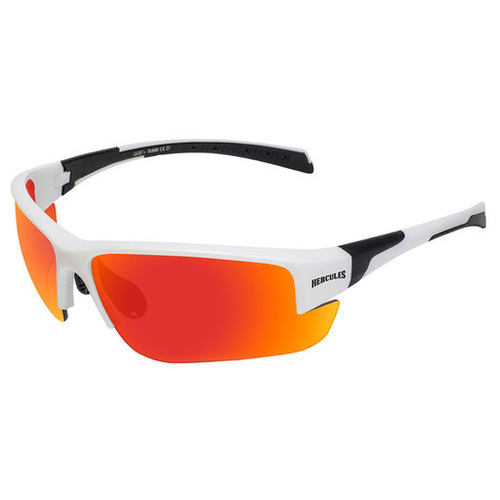 Blue Lense Safety Glasses - Hercules 7 GT White with Red Lenses