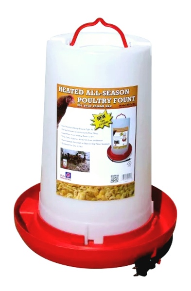 Farm Innovators HPF-100 HEATED 2 GALLON POULTRY DRINKER FARM INNOVATORS