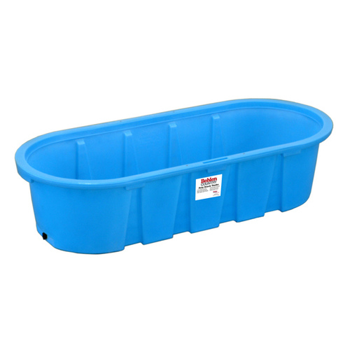 3x2x8' Round End Poly Stock Tank Blue