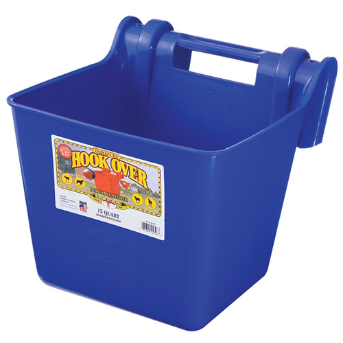 Hook Over Feeder, 15 qt Volume, Polyethylene, Blue