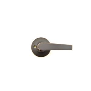Winston Single Dummy Door Lever with Round Rose from the SafeLock Series Venetian Bronze