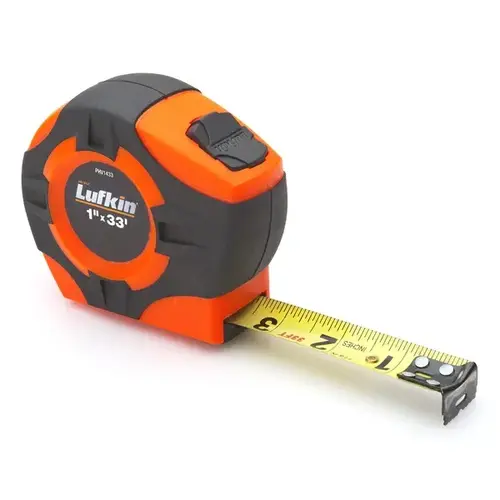 Tape Measure Hi-Viz 33ft x 1" Orange/Black with Yellow Clad Tape