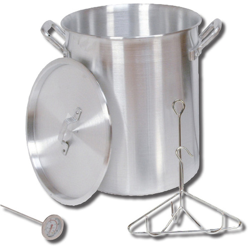 King Cooker FBT30PK King Cooker 30 Quart Stainless Steel Turkey Pot