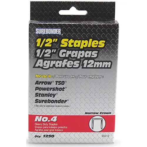 Surebonder 27502602 Surebonder Heavy Duty Staples No.4 - 1/2"