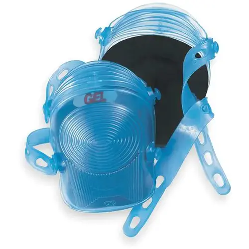 Non-Marring Knee Pad, PVC Cap, EVA Gel Foam Pad, Button and Loop Closure Blue