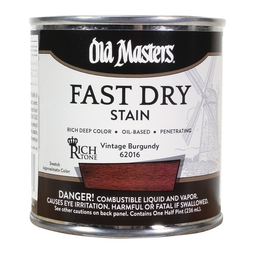 Old Masters 62016 Old Masters Fast Dry Stain - Vintage Burgandy - 1/2 Pint