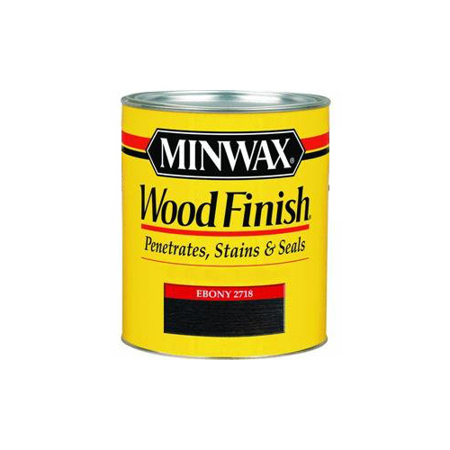 Wood Finish 4444 Wood Stain, Ebony, Liquid, 0.5 pt, Can