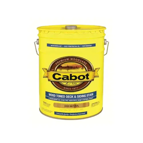 140.000.008 Deck and Siding Stain, Natural, Liquid, 5 gal