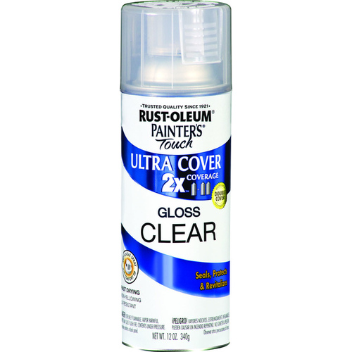 PAINTER'S Touch Clear Spray Paint, Gloss, Clear, 12 oz, Aerosol Can