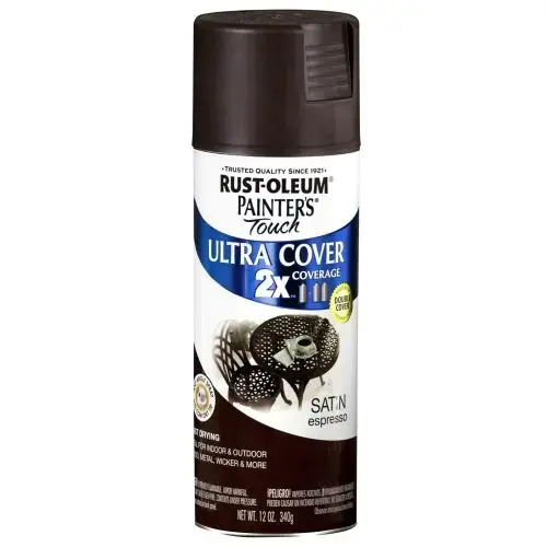 PAINTER'S Touch Satin Spray Paint, Satin, Espresso, 12 oz, Aerosol Can