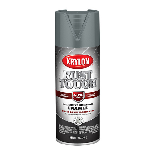 Rust-Preventative Enamel Paint, Gloss, Battleship Gray, 12 oz, Can