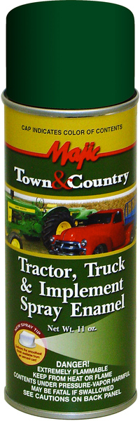 TRUE VALUE MFG COMPANY 8-20974-8 Majic Town & Country Tractor, Truck & Implement Spray Enamel - Oliver Green