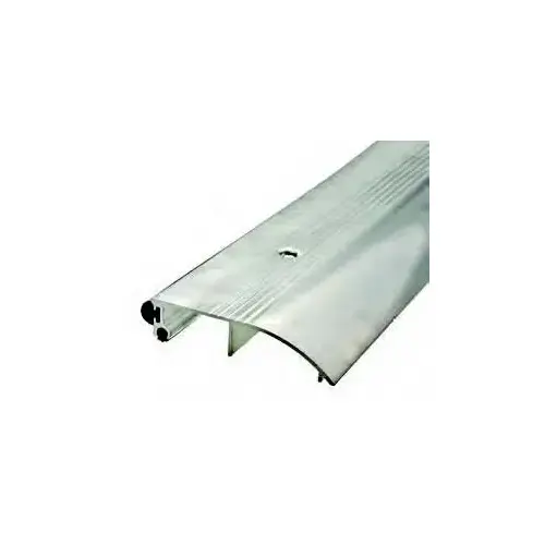 Door Threshold, Gray Aluminum with Vinyl Bumper, 3 In.