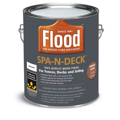 FLOOD/PPG ARCHITECTURAL FIN FLD616/01-Gal Spa-N-Deck 100% Acrylic Finish Chestnut 1 Gallon