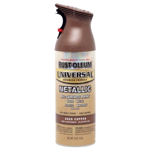 UNIVERSAL Metallic Spray Paint, Metallic, Aged Copper, 11 oz, Aerosol Can