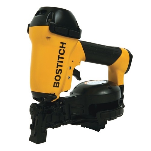 Bostitch RN46-1 Roofing Nailer, 120 Magazine, 15 deg Collation, Wire Collation, 3/4 to 1-3/4 in Fastener Yellow