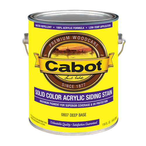 800 Series 140.000.007 Solid Color Siding Stain, Natural Flat, Liquid, 1 gal, Can