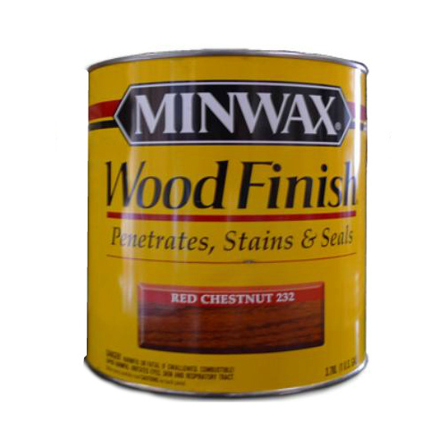 Wood Finish 4444 Wood Stain, Red Chestnut, Liquid, 0.5 pt, Can