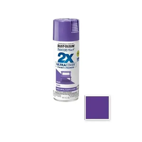 Painter's Touch  2X Ultra Cover  Gloss Spray Paints + Primer, 12 oz, Grape