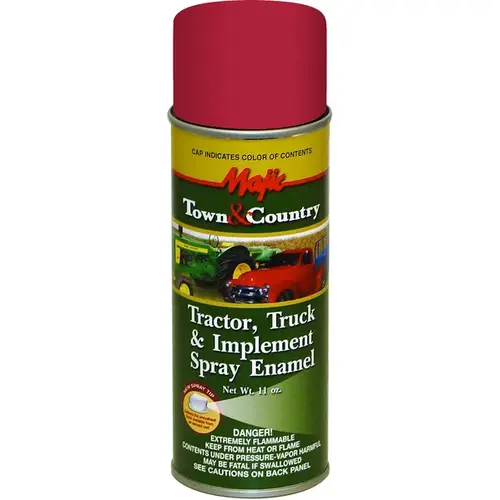 TRUE VALUE MFG COMPANY 8-20972-8 Majic Town & Country Tractor, Truck & Implement Spray Enamel - Int'l Red