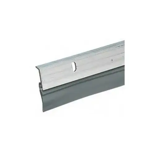 Door Sweep, 36 in L, 1-5/8 in W, Aluminum Flange, Vinyl Insert Bright Brass