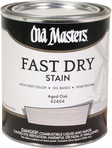 Old Masters 62404 Fast Dry Stain, Aged Oak, Liquid, 1 qt