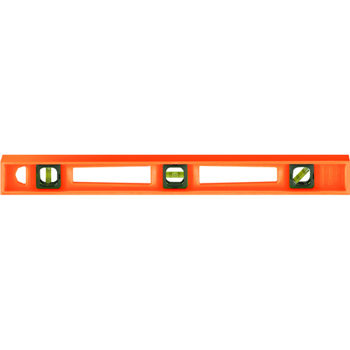 JOHNSON 7748-O I-Beam Level, 48 in L, 3-Vial, Non-Magnetic, Foam Mold Polystyrene, Orange