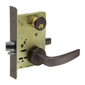 Mortise Entry Trim Only with B Lever and LN Rose Dark Bronze Finish