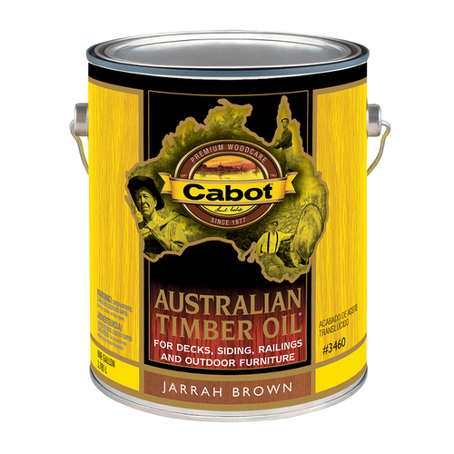 3400 140.000.007 Australian Timber Oil, Jarrah Brown, Liquid, 1 gal, Can - pack of 4