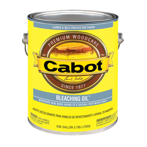 Cabot 140.0010241.007 140.00.007 Exterior Bleaching Stain, Natural Gray, Liquid, 1 gal