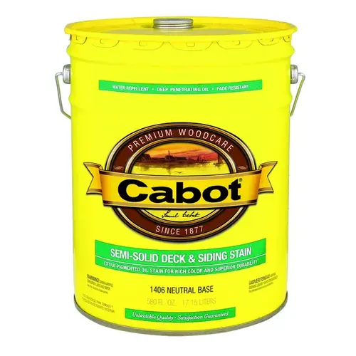 1400 Series 140.000.008 Exterior Stain, Semi-Solid, Neutral Base, Liquid, 5 gal, Pail