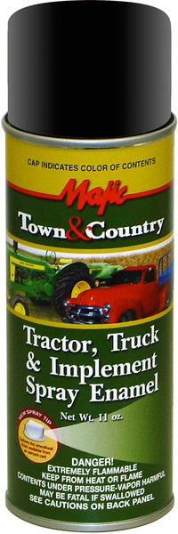 TRUE VALUE MFG COMPANY 8-20994-8 Majic Town & Country Tractor, Truck & Implement Spray Enamel - Gloss Black